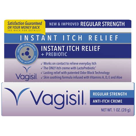 Vagisil Anti Itch Vaginal Creme Regular Strength Instant Itch Relief