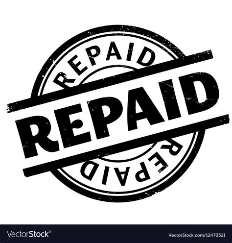 Repaid Rubber Stamp Royalty Free Vector Image Vectorstock