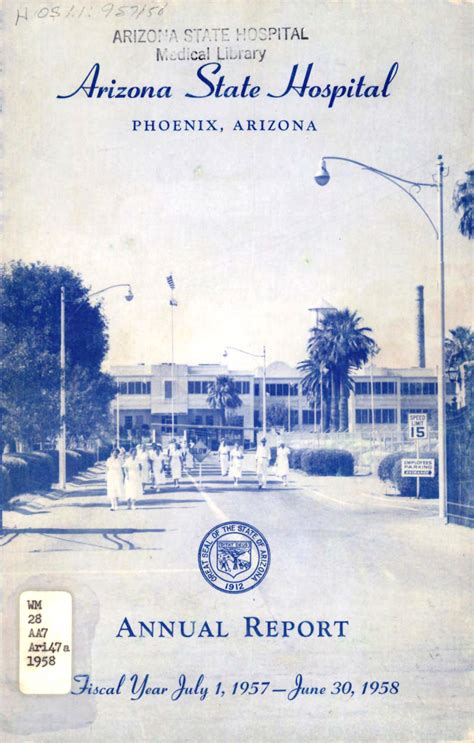 Annual Report Of The Arizona State Hospital 1957 1958 Arizona Memory
