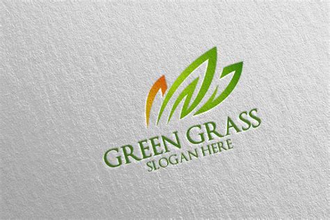 Green Grass Logo 41203 Logos Design Bundles