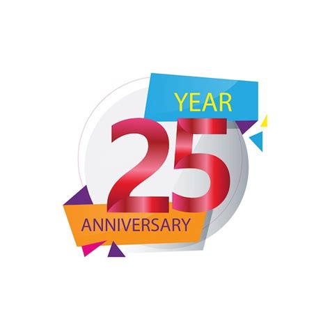 Premium Vector 25 Year Anniversary Celebration Vector Template Design