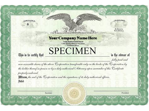 Delaware Stock Certificates Delaware Business Incorporators Inc