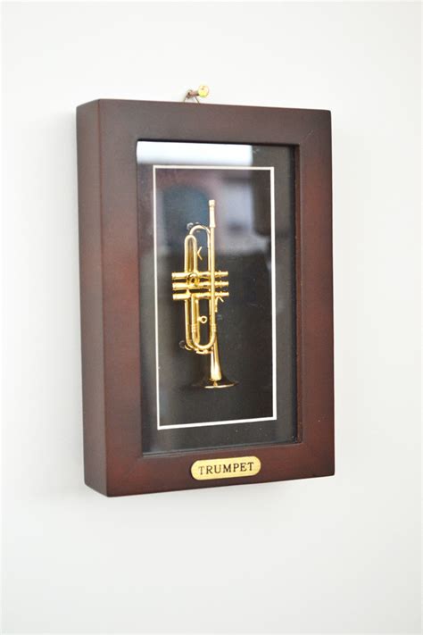 Trumpet Model Display Case Wall Frame Adornment T With Wood Buy