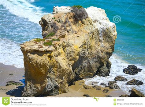 Big Rock At The Beach Stock Image Image Of California 92986939