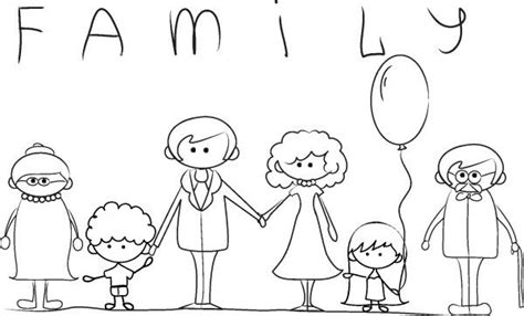 Dibujos de la familia para colorear pintar imprimir. Dibujos dia de la Familia para Pintar (4) | Familia ...
