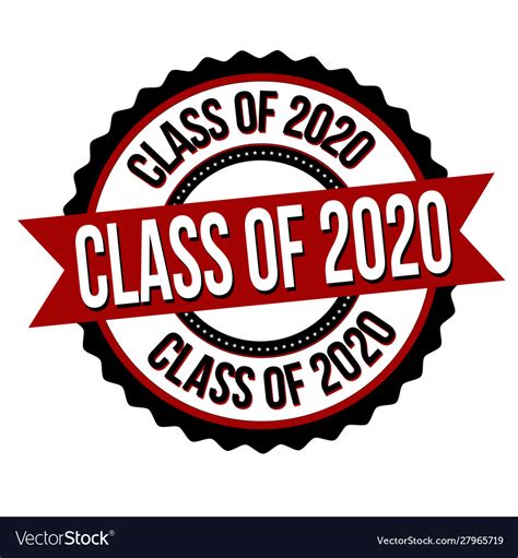 Class 2020 Label Or Sticker Royalty Free Vector Image