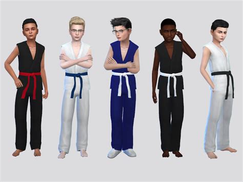 The Sims Resource Sleeveless Karate Gi Boys
