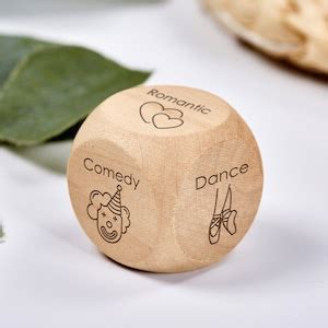 Custom Date Night Dice Personalized Food Decision Dice Engraved Wood