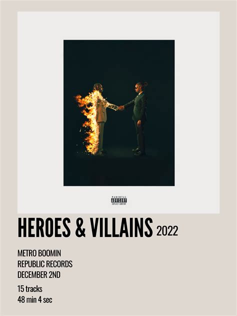 Minimal Aesthetic Polaroid Album Poster For Heroes And Villains By