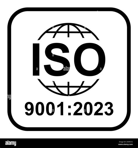 Iso 9001 Icon Standard Quality Symbol Vector Button Sign Isolated On