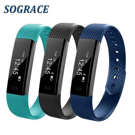SOGRACE Wristbands Smart Bracelet Sport Wristband Bluetooth Monitor Band Fitness Tracker For IOS