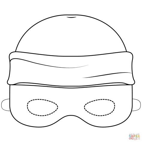 Robber Mask coloring page | Free Printable Coloring Pages