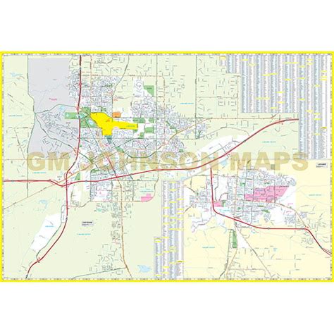Cheyenne Casper Laramie Wyoming Street Map Gm Johnson Maps