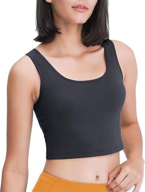 Tank Top With Built In Bra Workout Tops For Women Cropped Sleeveless