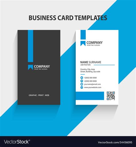 Modern Vertical Business Card Template Royalty Free Vector