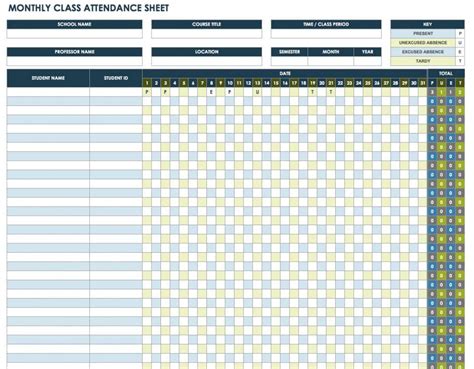 25 Printable Attendance Sheet Templates Excel Word Utemplates