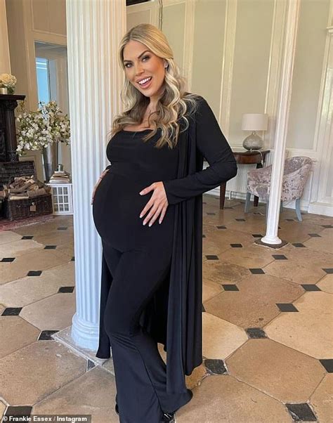 Pregnant Frankie Essex Shows Off Her Growing Bump In A Black Maxi Dress Ahead Of Welcoming Twins