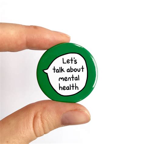 Lets Talk About Mental Health Pin Badge Button Etsy Australia