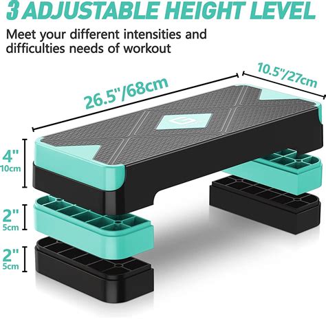 Gymmage Aerobic Exercise Step Adjustable Aerobic Stepper For Exercise