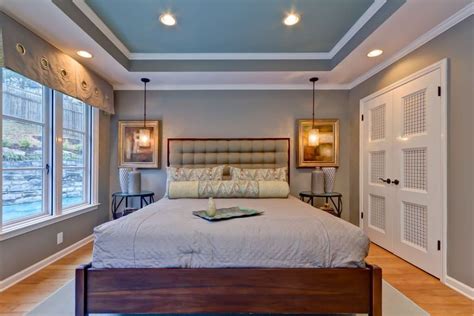 Small great room featuring classy tray ceiling lighted by gorgeous pendant lights and chandelier. Choosing the Best Ideas for Tray Ceiling Lighting in ...