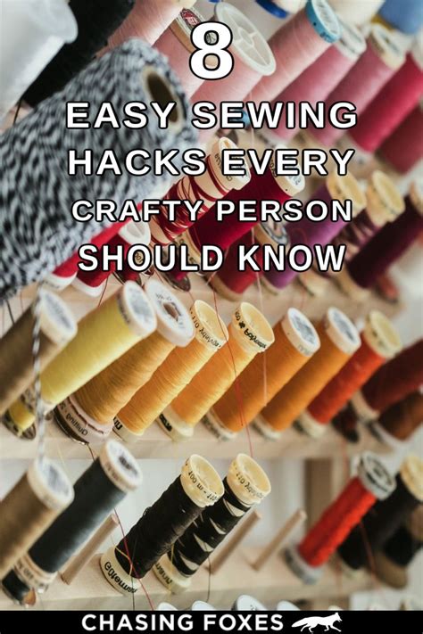 8 Easy Sewing Hacks Easy Sewing Sewing Hacks Crafty