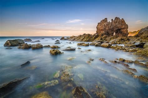 Costa De Cantabria Spain Beach Shore Coast Ocean Sea Wallpapers