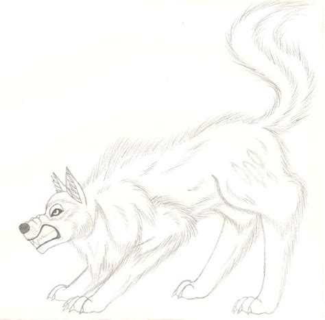Anime Growling Wolf By Falconflute On Deviantart