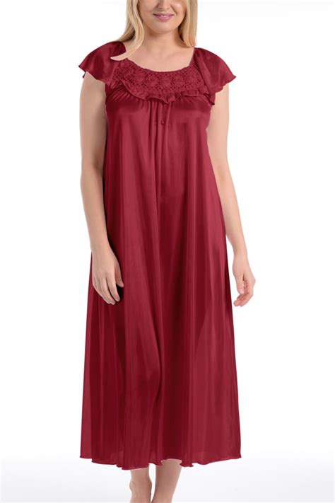 Ezi Nightgowns For Women Soft Breathable Satin Night Gowns For