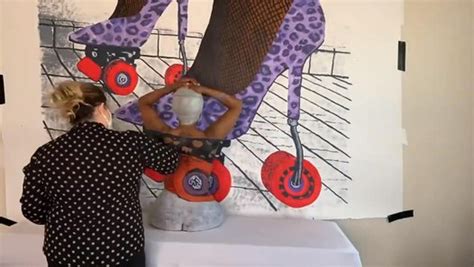 Artist Camouflages Girl Into Her Dream Roller Skates By Body Painting