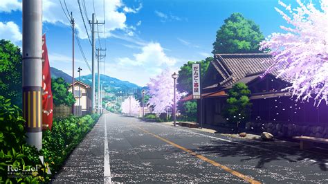 Anime Road Background A Collection Of The Top 52 Anime Road Wallpapers