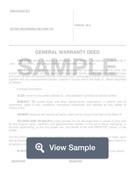 Property Deed Form Downloadable Real Estate Deed Formswift