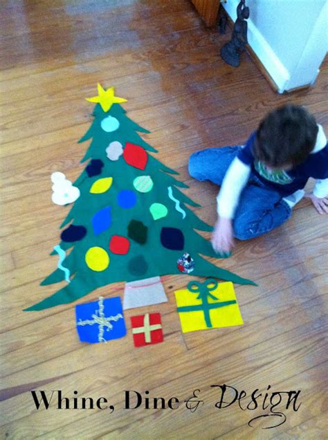 Whine Dine And Design Toddler Felt Christmas Tree