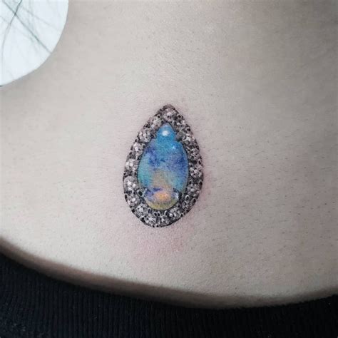 Ziho On Instagram Opal Birthstone Of October Stone Tattoo Gem