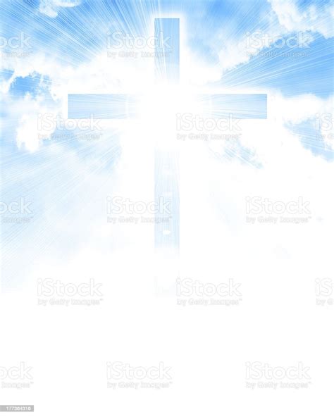 Glowing Cross In Sky Stock Photo Download Image Now Catholicism