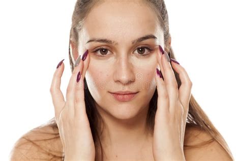 Woman Applying Concealer Stock Photo Image Of Girl 106608338