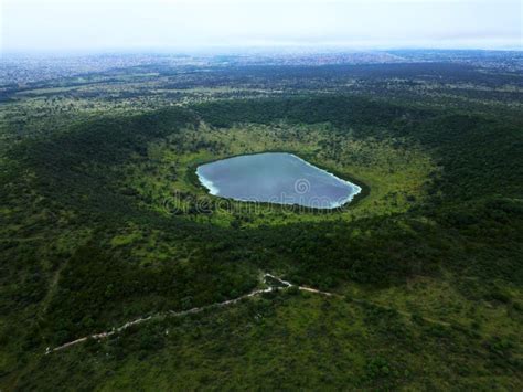 Aerial View Of The Beautiful Tswaing Meteorite Crater In South Africa