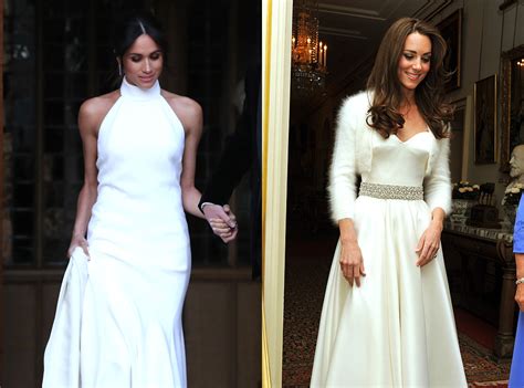 Comparing Meghan Markle And Kate Middletons Reception Dresses E