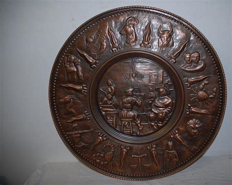 Great savings & free delivery / collection on many items. An Antique Copper Decorative Wall Relief / Plate, portrait ...