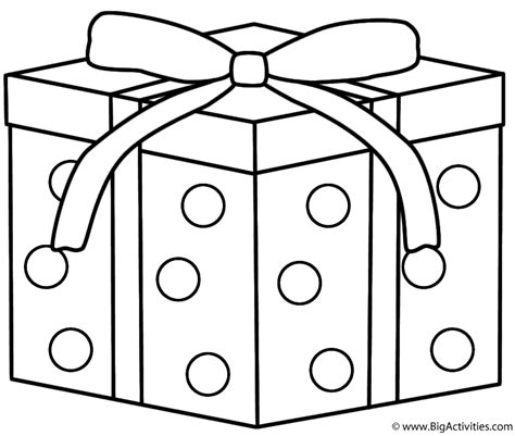 Download Hanukkah Gift with Dots - Coloring Page (Hanukkah)