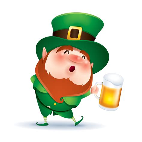 Cartoon Leprechaun In Green Top Hat 336628 Vector Art At Vecteezy