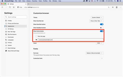How to change your homepage on a Microsoft Edge browser, and set which