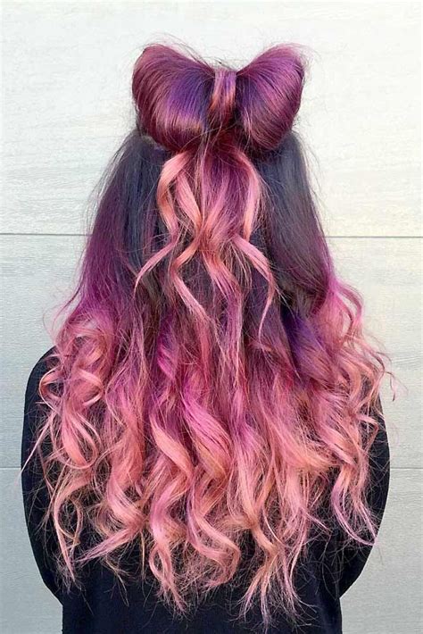 37 Easy Long Hairstyles For Valentines Day Plum Hair Hair Color