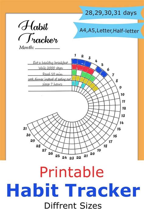 Circle Habit Tracker Printable