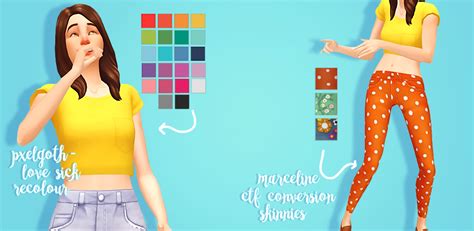 Crop Top Skinnies And Shorts Sims 4 Cc Maxis Match Maxis Match