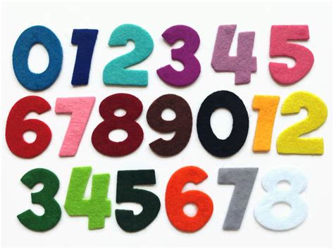 Felt Numbers Die Cut Felt Cut Outs For Crafting And Sewing Etsy New Zealand