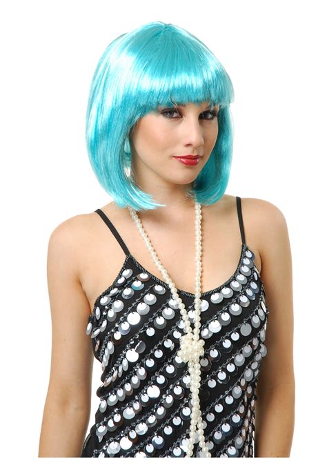 Shop our large selection of women's costume wigs this halloween at amazon.com. Electric Blue Bob Wig
