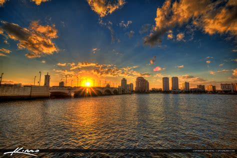 West Palm Beach Skyline City Sunset Hdr Photography By Captain Kimo