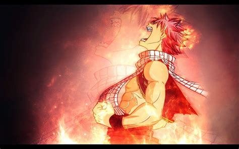 Red and white flower painting, fairy tail, dragneel natsu, illuminated. Fairy Tail Natsu Wallpapers - Wallpaper Cave