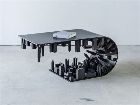 folded cityscape furniture by stelios mousarris coffee table wave city stark lighting