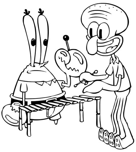 Squidward House Coloring Page